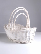 Набор корзин плетёных 3 шт., 44×32×13×38/38×27×15×11.5×33/32×22×13×10×28 см - Фото 2