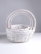 Корзина плетёная для хранения, ива, овальная, серая, набор 3 шт. - Фото 2