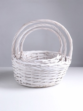 Набор корзин плетёных 3 шт., 38×16×40/32×13×35/26×12×30 см