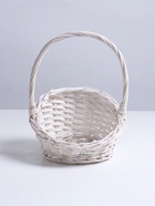 Корзина плетёная 25×25×5×13.5×30 см, ива, белая - Фото 1