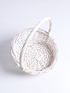 Корзина плетёная 25×25×5×13.5×30 см, ива, белая - Фото 3