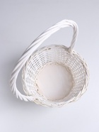 Корзина плетёная 27×27×14×43 см, ива, белая - Фото 3