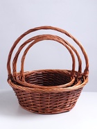 Набор корзин плетёных 3 шт., 48×18×44/40×16×39/33×14×34 см, ива - Фото 2