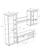 Гостиная «Прага 1», 2186×422×1940 мм, цвет дуб делано/ графит софт - Фото 2