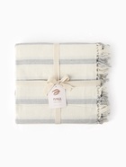 Плед «Этель» Milky stripe, 150×220 см, молочный, хлопок 100% - Фото 7