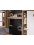 Гостиная «Прага 3», 2186×422×1940 мм, цвет дуб делано/ фасад белый гладкий - Фото 2