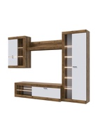 Гостиная «Прага 3», 2186×422×1940 мм, цвет дуб делано/ фасад белый гладкий - Фото 5