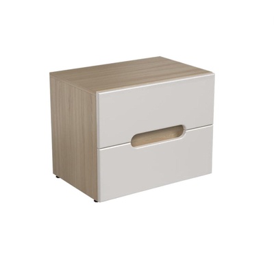 УЦЕНКА Тумба прикроватная Палермо 450×430×370, Дуб сонома/Белый глянец МДФ