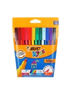 УЦЕНКА Фломастеры 12 цветов BIC Kids Visa, детские, смываемые, тонкое письмо - Фото 2