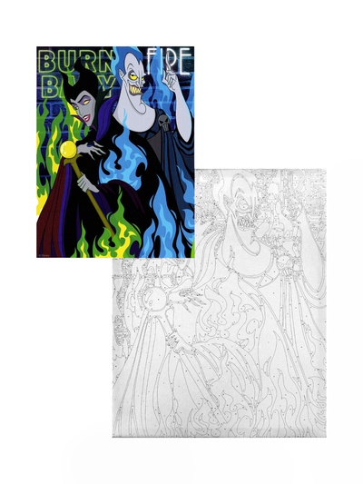 УЦЕНКА Картина по номерам «Злодеи в огне» Disney 40×50 см