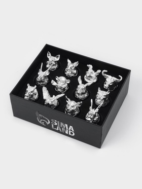 УЦЕНКА Подарочный набор рюмок-перевёртышей «Лучшему мужчине» на 12 персон, рюмка 30 мл, серебро 949 10887517