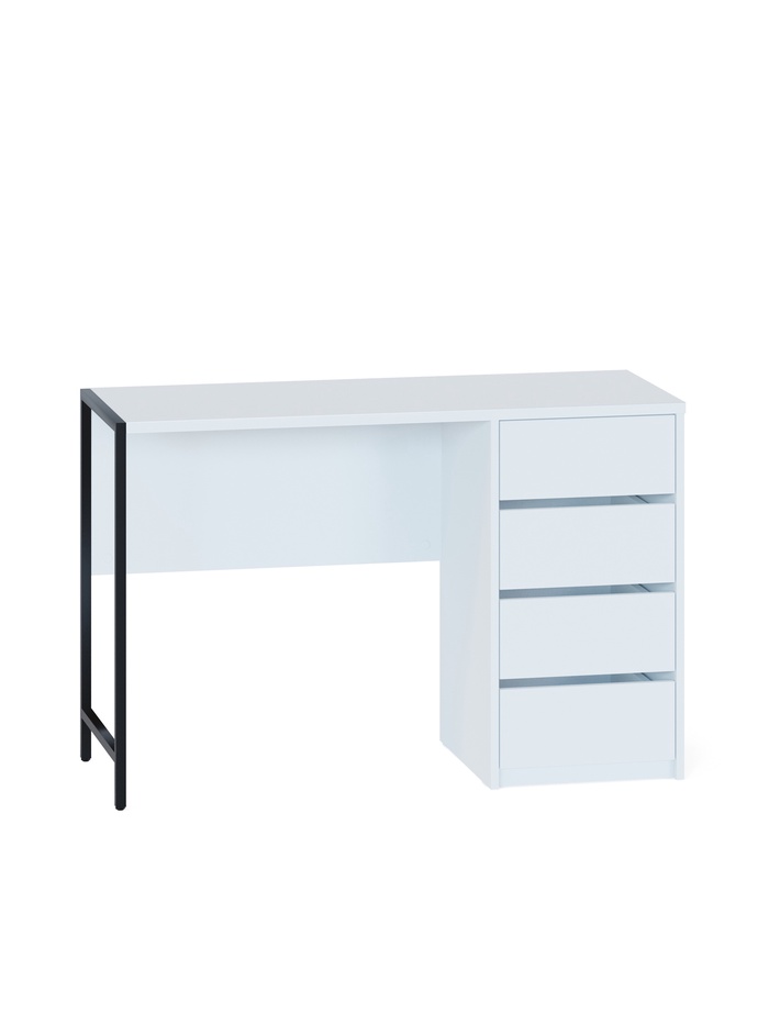 Стол письменный «Лофт», 4 ящика, 1170×446×755 мм, цвет белый - Фото 1