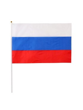 Флаг России, 40 х 60 см, шток 60 см, полиэфирный шёлк, набор 12 шт