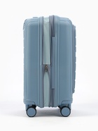 Чемодан на колёсах Bagvoyage маленький 46 л (S), на молнии, с увеличением, отдел для ноутбука, кодовый замок, 4 колеса, голубой - Фото 8