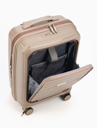Чемодан на колёсах Bagvoyage маленький 46 л (S), на молнии, с увеличением, отдел для ноутбука, кодовый замок, 4 колеса, бежевый - фото 41386552