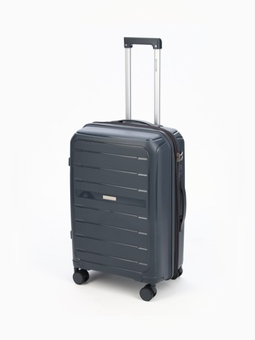 Чемодан на колёсах Bagvoyage средний 73 л (М), на молнии, с увеличением, кодовый замок, 4 колеса, серый