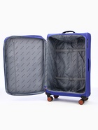 Чемодан на колёсах Bagvoyage большой 113 л (L), на молнии, с увеличением, кодовый замок, 4 колеса, васильковый - Фото 3