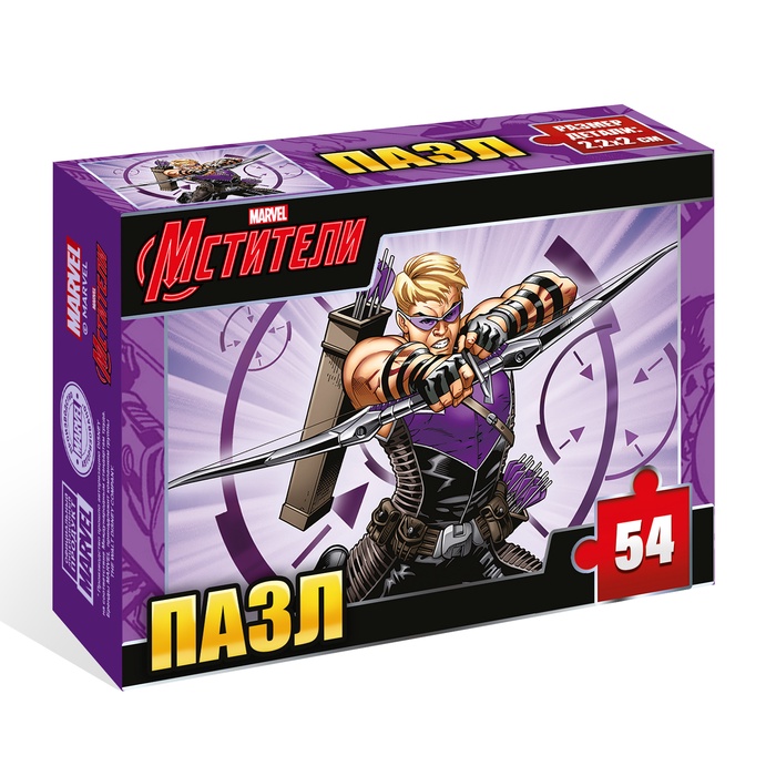 Пазлы «Соколиный глаз», 54 детали, Мстители - Фото 1