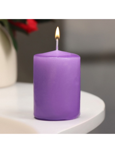 УЦЕНКА Ароматическая свеча - цилиндр «Горная лаванда», 4×6 см