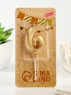 Свеча в торт «Театральная», цифра 6, золотой металлик 10870111