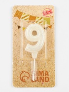 Свеча в торт «Праздник» цифра 9, жемчужный перламутр с блестками - Фото 3