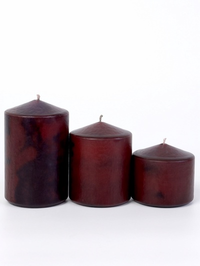 УЦЕНКА Набор свечей-цилиндров, 3 шт. 6×11 см; 6×8 см; 6×6.5 см