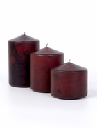 УЦЕНКА Набор свечей-цилиндров, 3 шт. 6×11 см; 6×8 см; 6×6.5 см - Фото 2