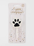 Свеча для торта на шпажке «Лапка - сквиш», бело-черная - Фото 3