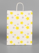 Пакет подарочный крафтовый «Звёзды», 28.5 х 22 х 13 см (комплект 10 шт) - фото 48780889