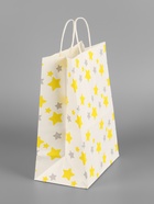 Пакет подарочный крафтовый «Звёзды», 28.5 х 22 х 13 см (комплект 10 шт) - фото 48780890