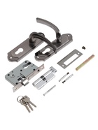 Замок врезной LOCKLAND RD001, с ручкой, 3 ключа, цвет черный никель - Фото 5