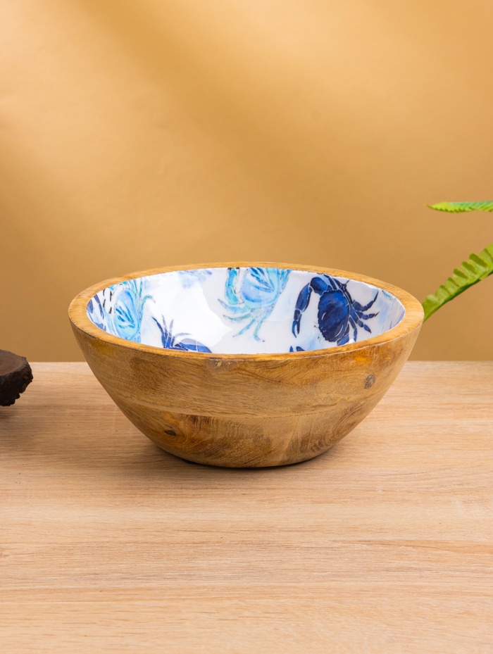 Салатник «Крабы», 17.5×17.5×6.5 см, дерево манго - Фото 1