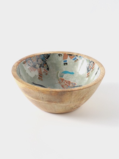 Миска «Мудрый слон», 17.5×17.5×6.5 см, дерево манго