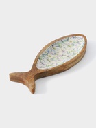 Блюдо в форме рыбки «Оттенки сирень», 32×11.5×2 см, дерево манго - фото 23587636