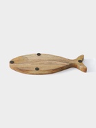 Блюдо в форме рыбки «Оттенки сирень», 32×11.5×2 см, дерево манго - фото 23587637