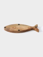 Блюдо в форме рыбки «Желтые и синие цветы», 32×11.5×2 см, дерево манго - фото 23587639