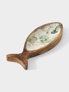 Блюдо в форме рыбки «Листья», 32×11.5×2 см, дерево манго - фото 23587640