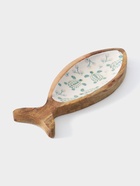 Блюдо в форме рыбки «Черепаха и цветы», 32×11.5×2 см, дерево манго - фото 23587642