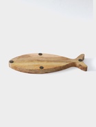 Блюдо в форме рыбки «Черепаха и цветы», 32×11.5×2 см, дерево манго - фото 23587643