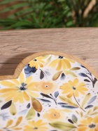 Блюдо в форме сердца «Желтые и синие цветы», 20.5×20×2.3 см, дерево манго - Фото 2