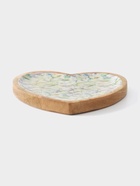 Блюдо в форме сердца «Оттенки сирени», 20.5×20×2.3 см, дерево манго - фото 23587652