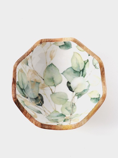 Салатник «Листья» 20×20×8 см, дерево манго