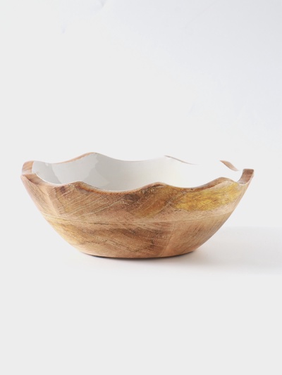 Салатник «Лимоны», 20×20×8 см, дерево манго