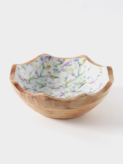Салатник «Оттенки сирени», 20×20×8 см, дерево манго