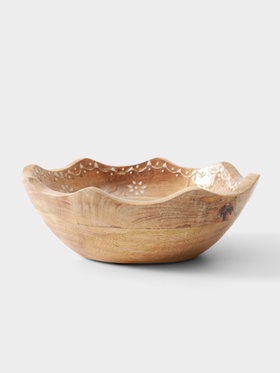 Салатник «Пряник», 20×20×8 см, дерево манго