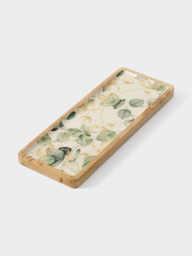 Блюдо прямоугольное «Листья», 41×15 см, дерево манго 10563725