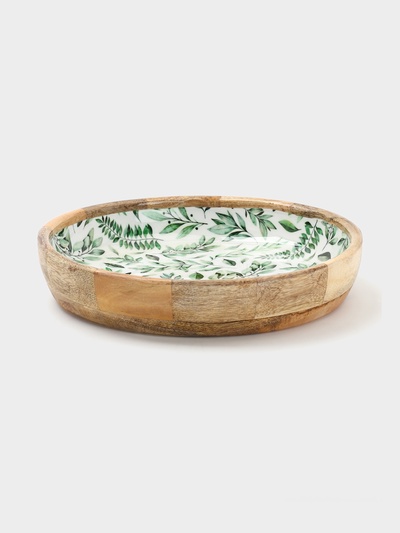 Блюдо « Оливковая ветвь», 25×25×4.5 см, дерево манго