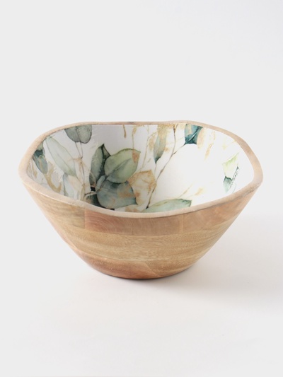 Салатник «Листья», 23×23×10.5 см, дерево манго