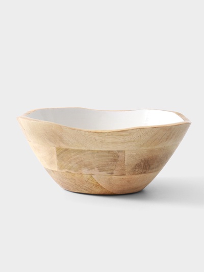 Салатник «Лимоны», 23×23×10.5 см, дерево манго