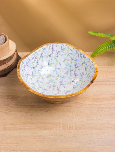 Салатник «Оттенки сирени», 29×29×11 см, дерево манго